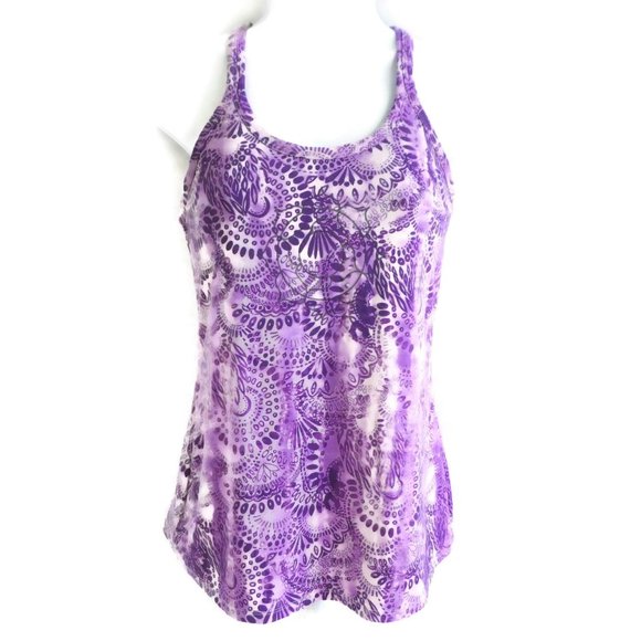 Athleta Workout Tank Top Shelf Bra Purple New Age - Picture 1 of 6